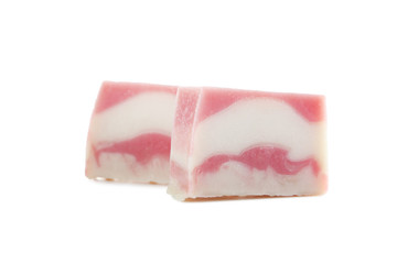 Dry soap isolated on a white background