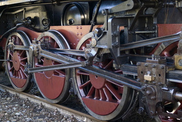 Steam train wheels