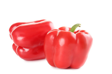 Red peppers isolated on a white