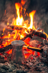 Coffee Turk Metal in the flames