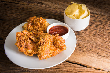 fried chicken on the table