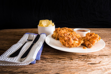 fried chicken on the table