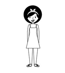 young woman avatar character vector illustration design