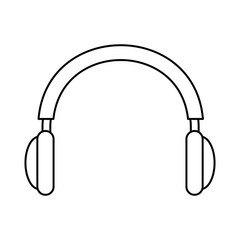 headphone audio device isolated icon vector illustration design
