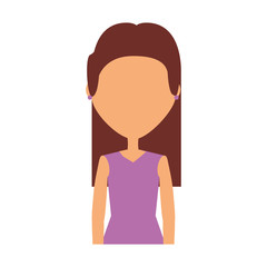 young woman avatar character vector illustration design