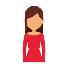 young woman avatar character vector illustration design