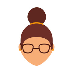 young woman avatar character vector illustration design