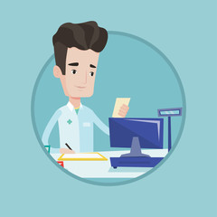 Pharmacist writing prescription.