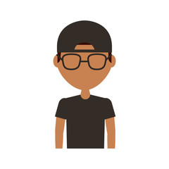 young man avatar character vector illustration design