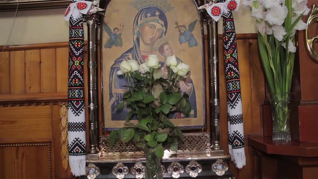 Icon of Mother of God/Orthodox Church of of Mother of God icon for Christmas