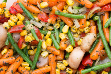 Fresh frozen vegetables eco food, natur.