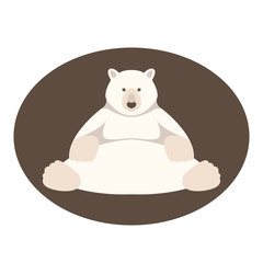 Polar Bear  vector illustration style  Flat