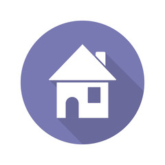 House flat design long shadow icon