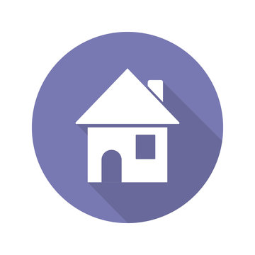 recommend clip art: House flat design long shadow icon