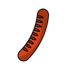 delicious sausage isolated icon vector illustration design