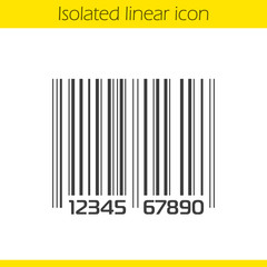 Bar code linear icon