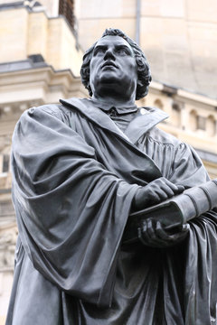 the Martin Luther monument in Dresden (Germany)
