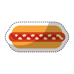 delicious hot dog isolated icon vector illustration design