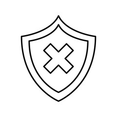 security shield isolated icon vector illustration design