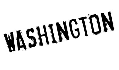 Washington stamp rubber grunge