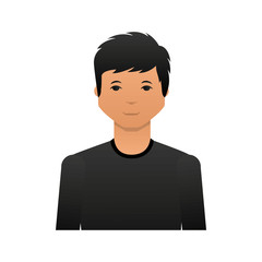 young man avatar character vector illustration design