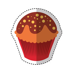 delicious cupcake isolated icon vector illustration design
