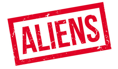 Aliens rubber stamp © lkeskinen