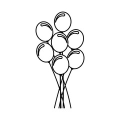 balloons air party icon vector illustration design