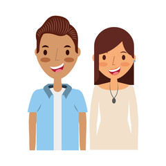 Obraz premium young couple happy icon vector illustration design