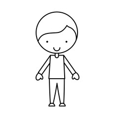 cute little man character vector illustration design