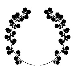 wreath leafs crown icon vector illustration design