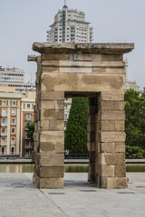 Temple of Debod in the Parque del Oeste, Madrid, Spain