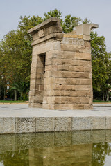 Fototapeta na wymiar Temple of Debod in the Parque del Oeste, Madrid, Spain
