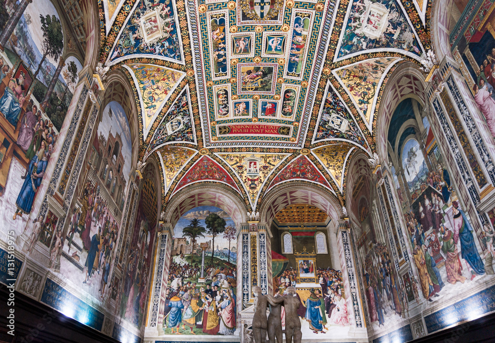 Wall mural interial of siena cathedral