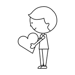 cute little man character vector illustration design