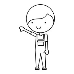 cute little man character vector illustration design