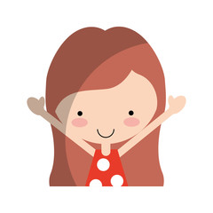 cute little girl character vector illustration design