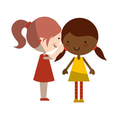 cute little girl character vector illustration design