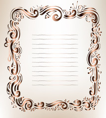 Floral frame for text