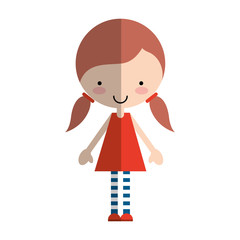 cute little girl character vector illustration design