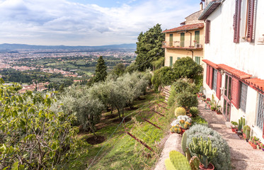 Over looking Tuscany from the city of Fiesole, Florence Italy