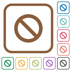 Obraz premium Blocked simple icons