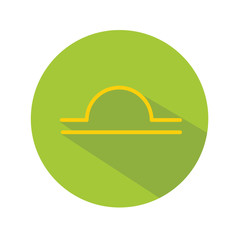 Libra. Classic Astrological Zodiac Sign. Vector icon in Flat Style with Long Shadow