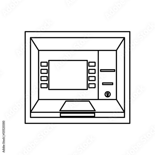 "electronic dispenser cash isolated icon vector illustration design