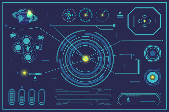 Sci Fi Futuristic User Interface HUD.