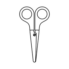 scissors silhouette isolated icon vector illustration design