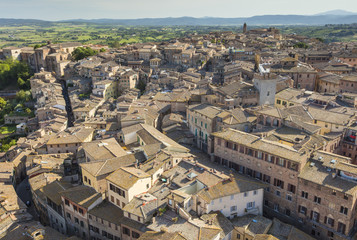 aerial view to the old streets