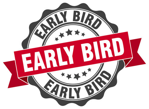 Early Bird Stamp. Sign. Seal