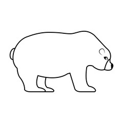 bear economy symbol isolated icon vector illustration design