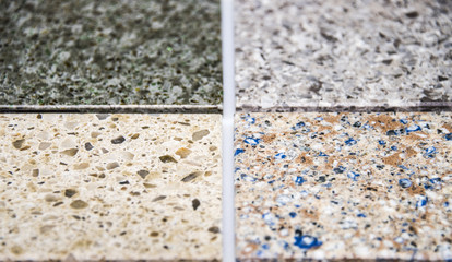 Colorful granite floor tiles
